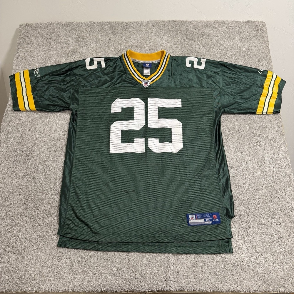Reebok Ryan Grant Green Bay Packers Jersey Men's Size XXL NFL Football Home #25